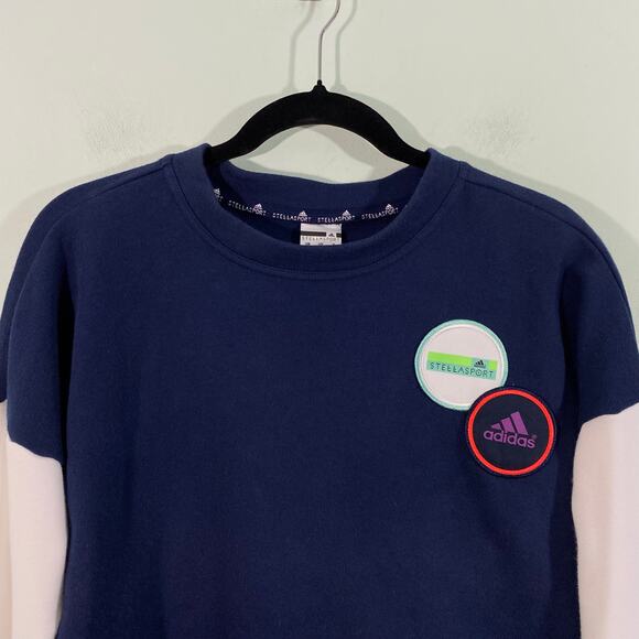 Adidas X Stella McCartney Space Crew Patchwork Pullover Sweatshirt Size S - Picture 2 of 8